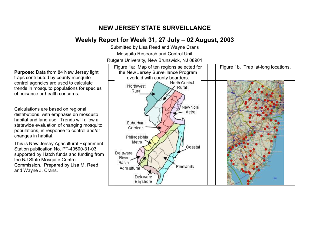 New Jersey State Surveillance