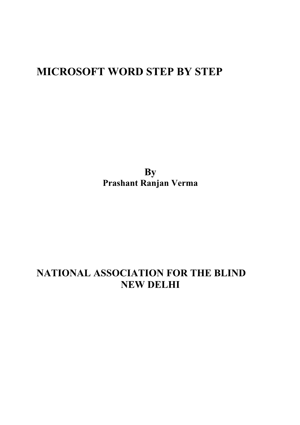 Microsoft Word Step by Step