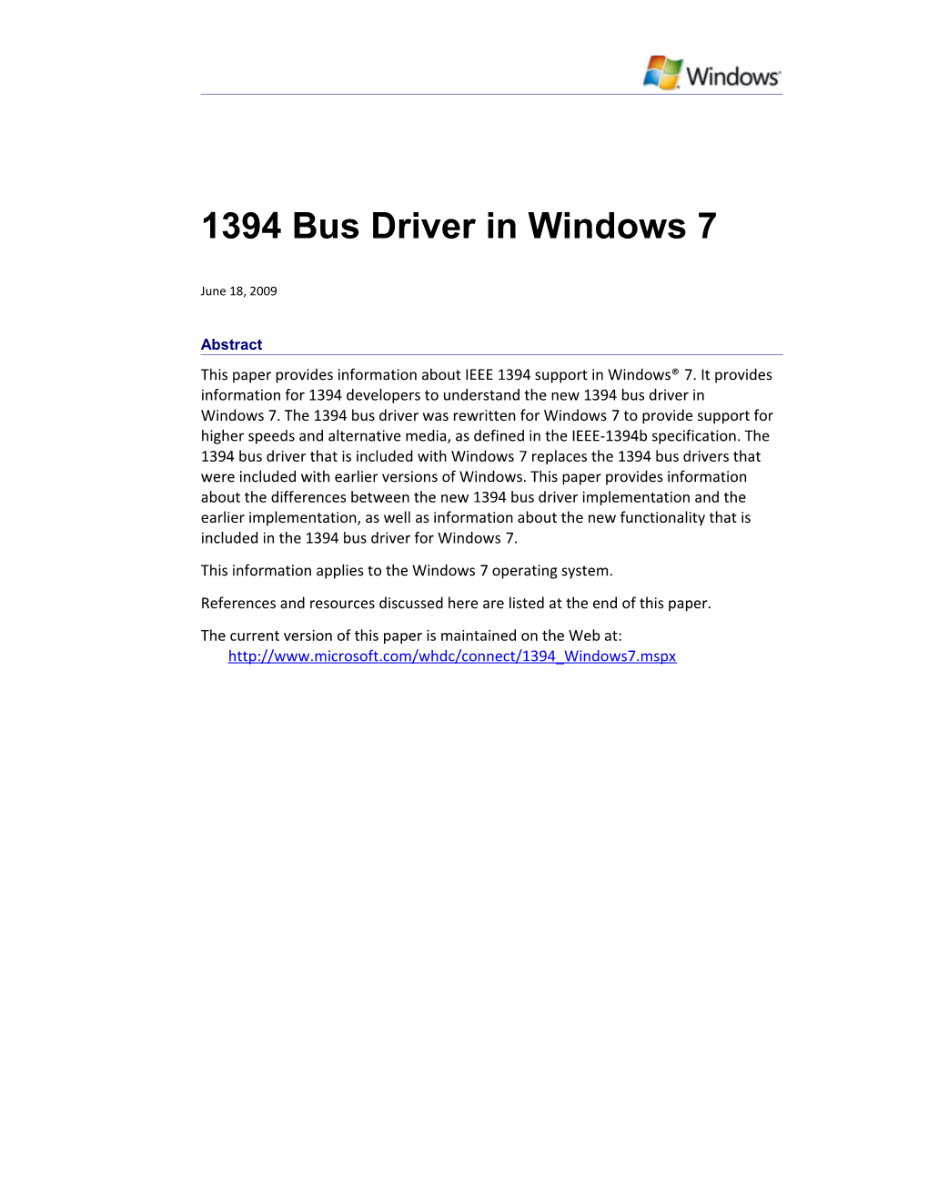 1394 Bus Driver in Windows 7 - 1