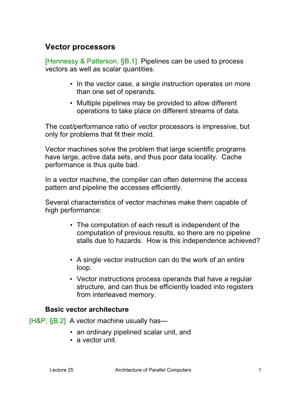 Why Parallel Architecture s1