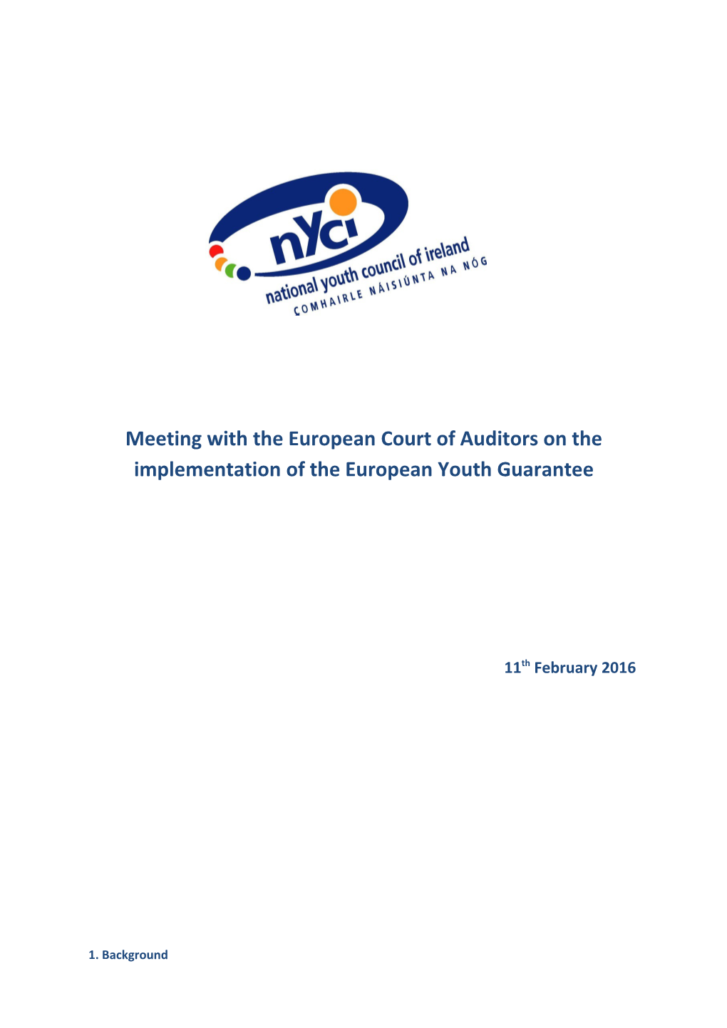 Meeting with the European Court of Auditors on the Implementation of the European Youth
