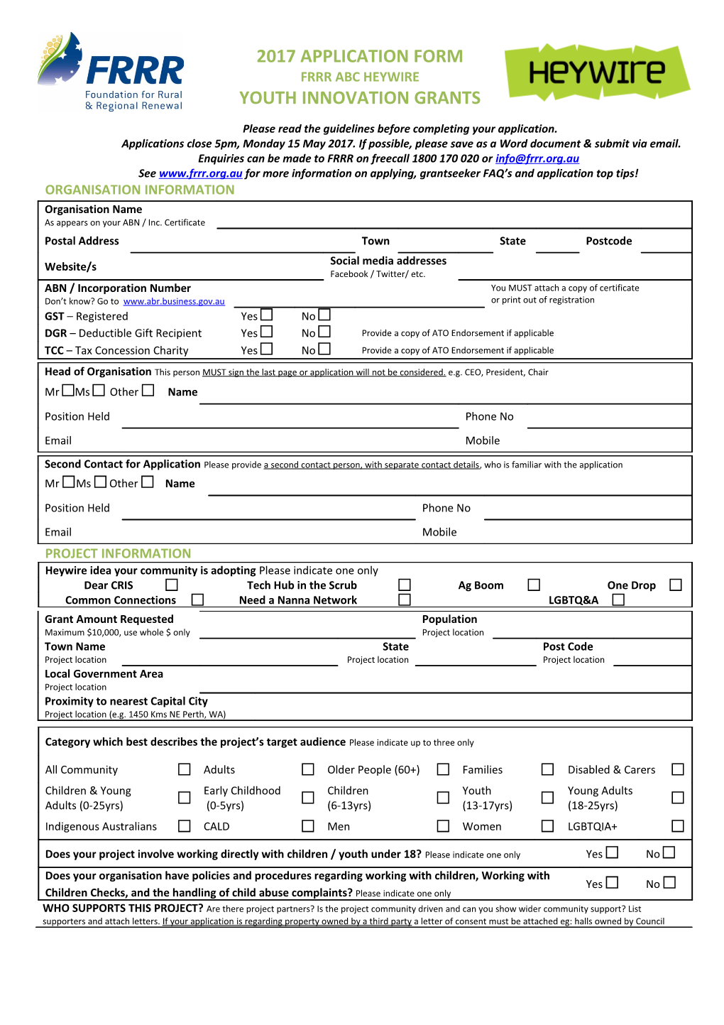 2017 Application Formfrrr Abc Heywire