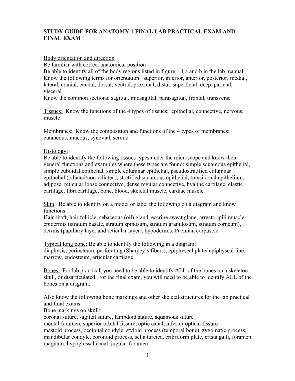 Anatomy of the Reproductive System (Chapter 42) Lab Objectives