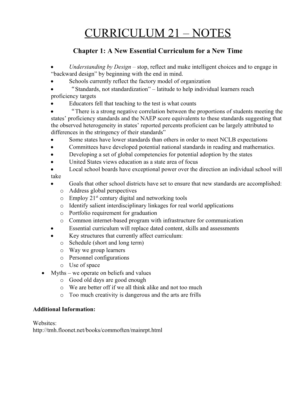 Chapter 1: a New Essential Curriculum for a New Time