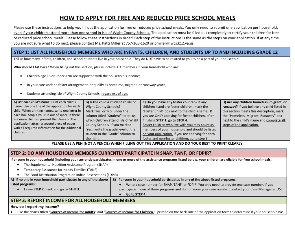 How to Apply for Free and Reduced Price School Meals s1