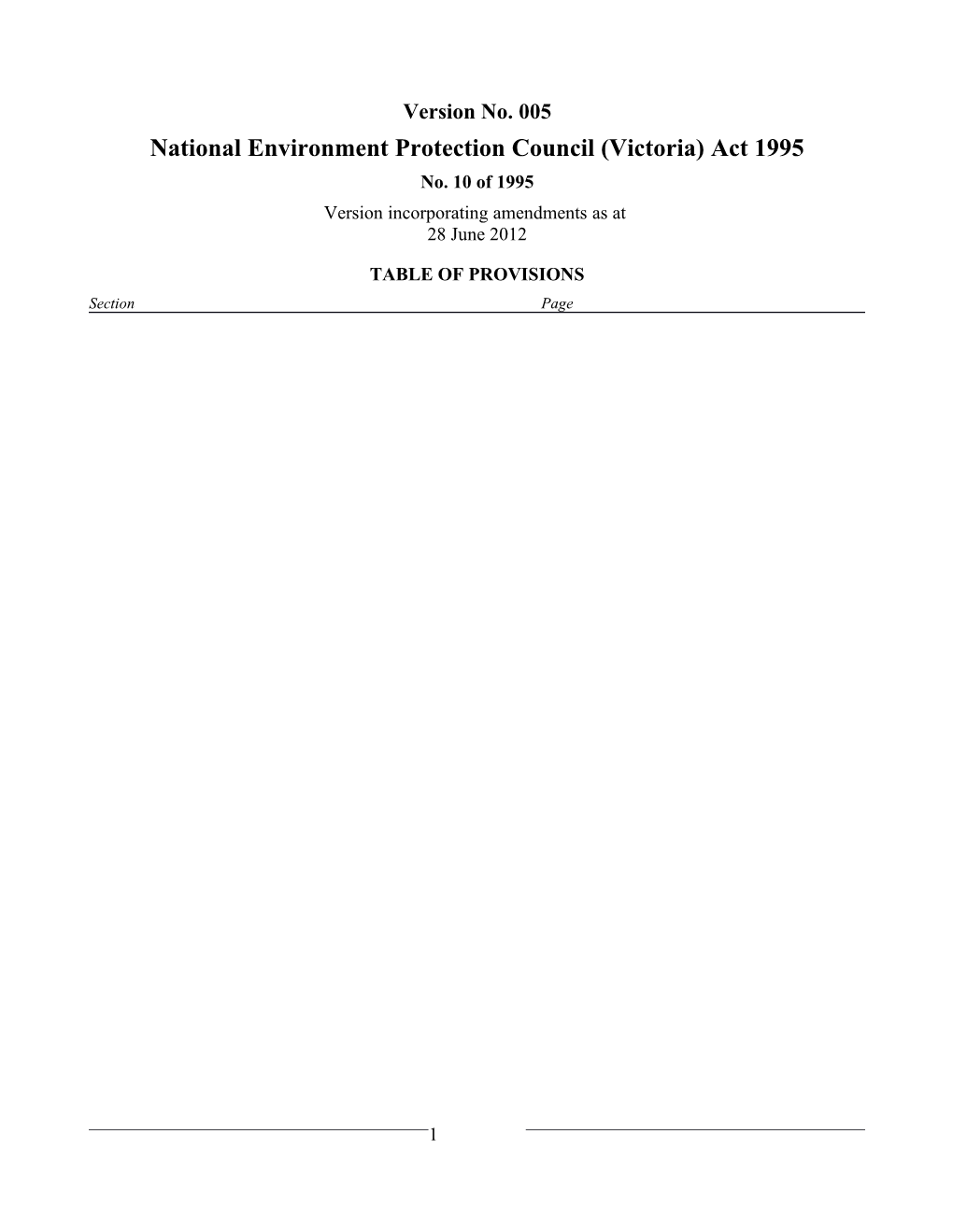 National Environment Protection Council (Victoria) Act 1995