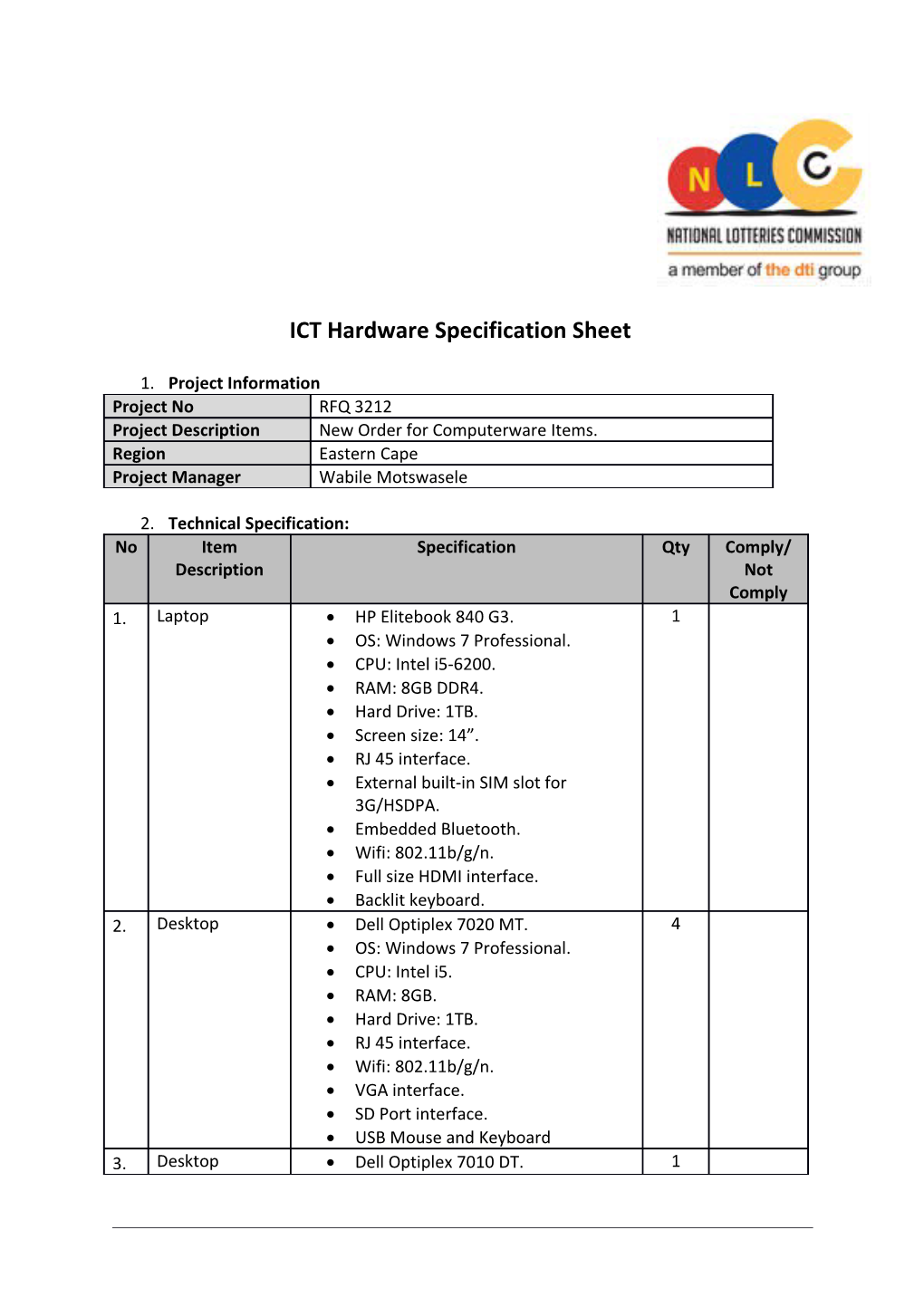 The Evaluation Criteria for the Above Will Be on 80/20 Preferential Point System