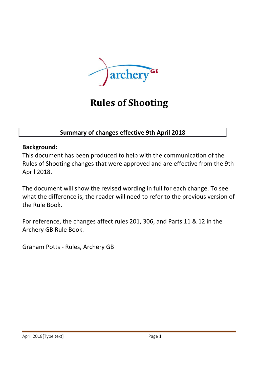 Rules of Shooting