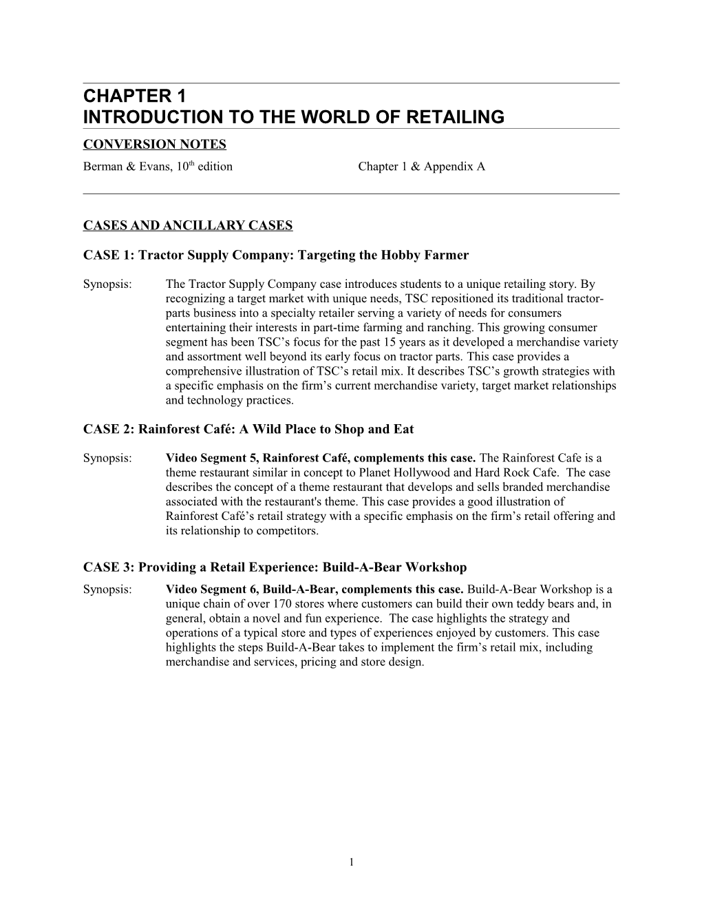 Introduction to the World of Retailing