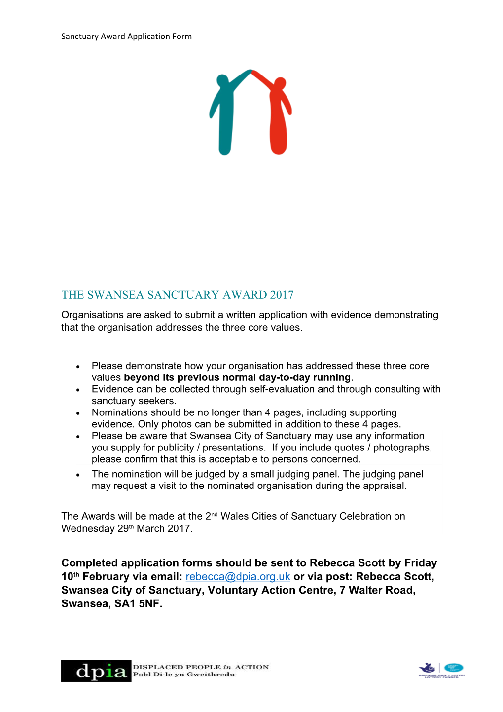 Sanctuary Award Application Form