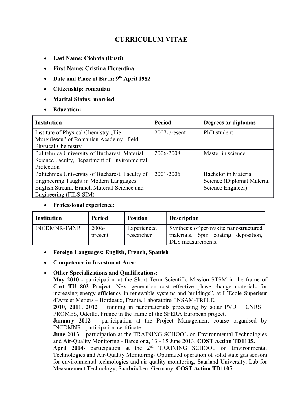 Curriculum Vitae s477