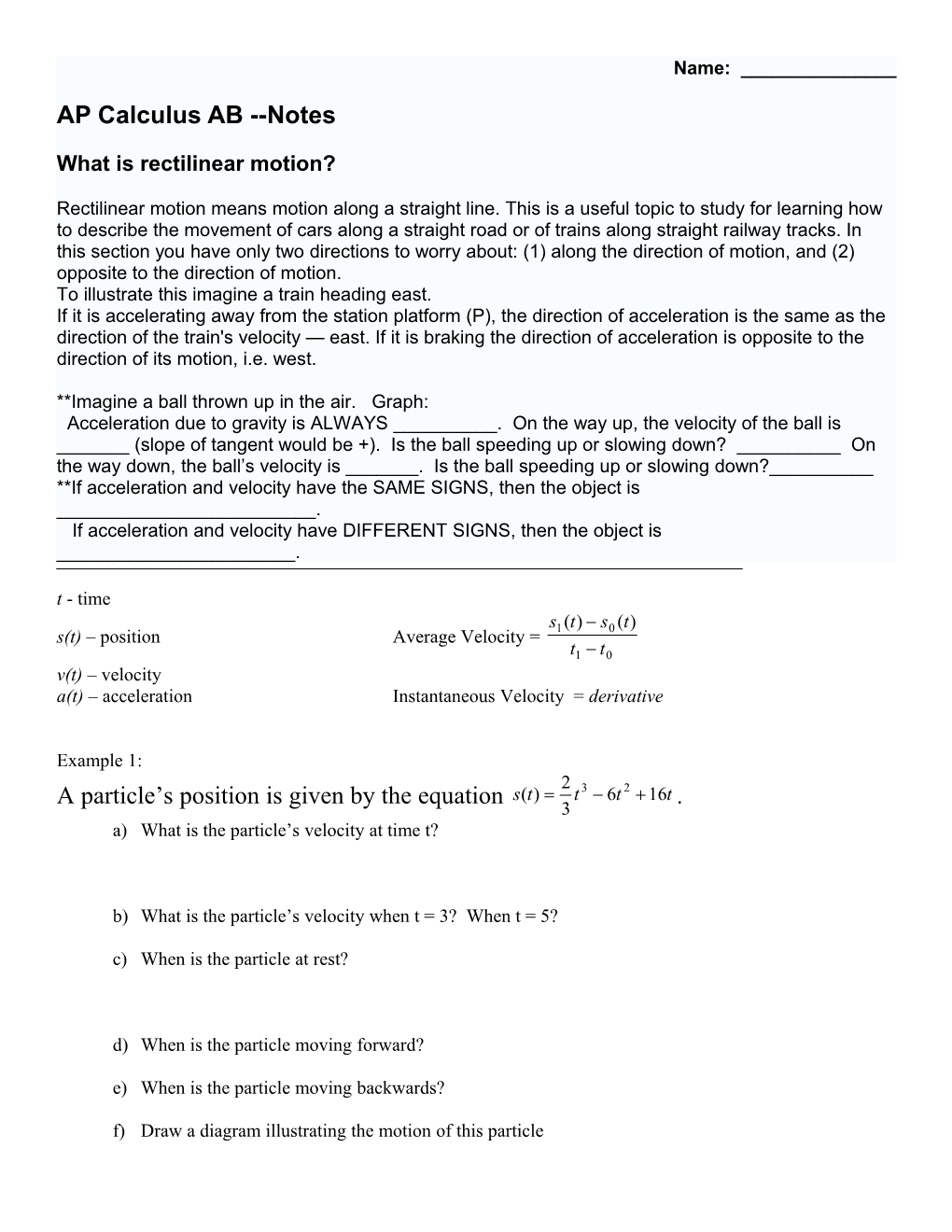 What Is Rectilinear Motion