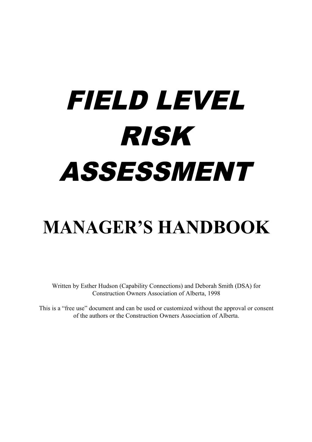 Manager S Handbook