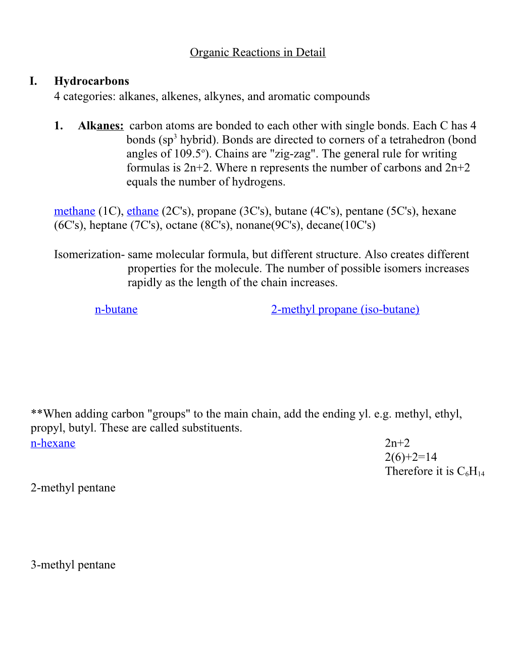 Organic Reactions in Detail