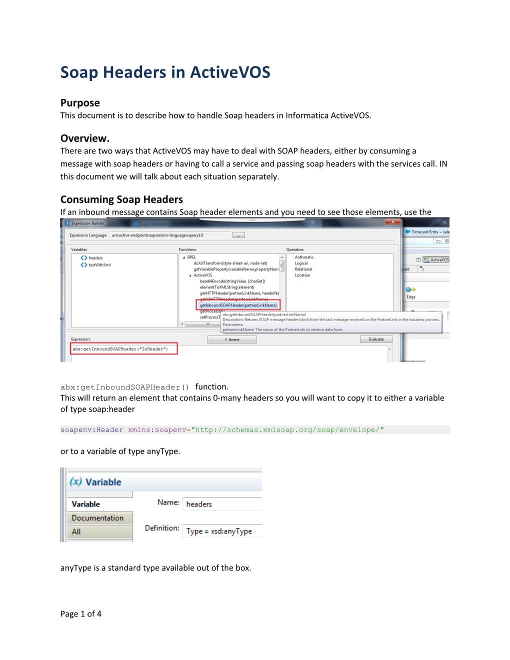 How to Work with Soap Headers in Informatica Activevos