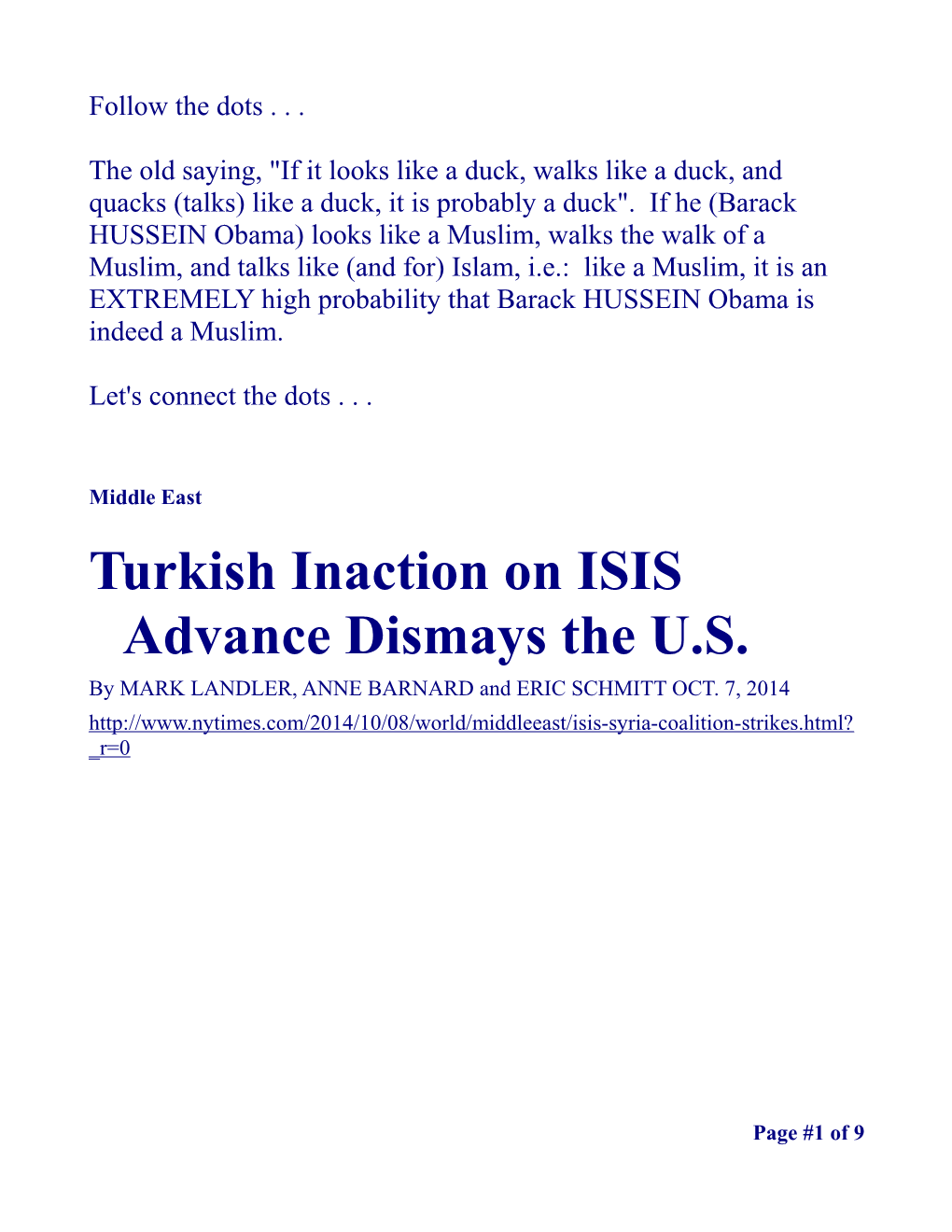 Turkish Inaction on ISIS Advance Dismays the U.S