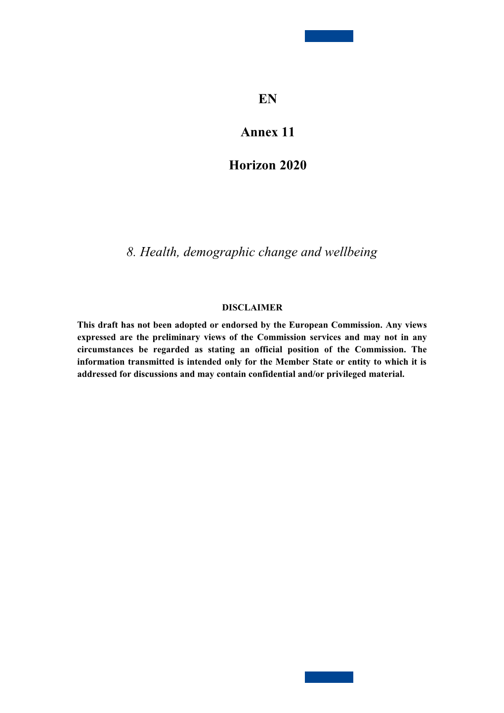 8. Health, Demographic Change and Wellbeing