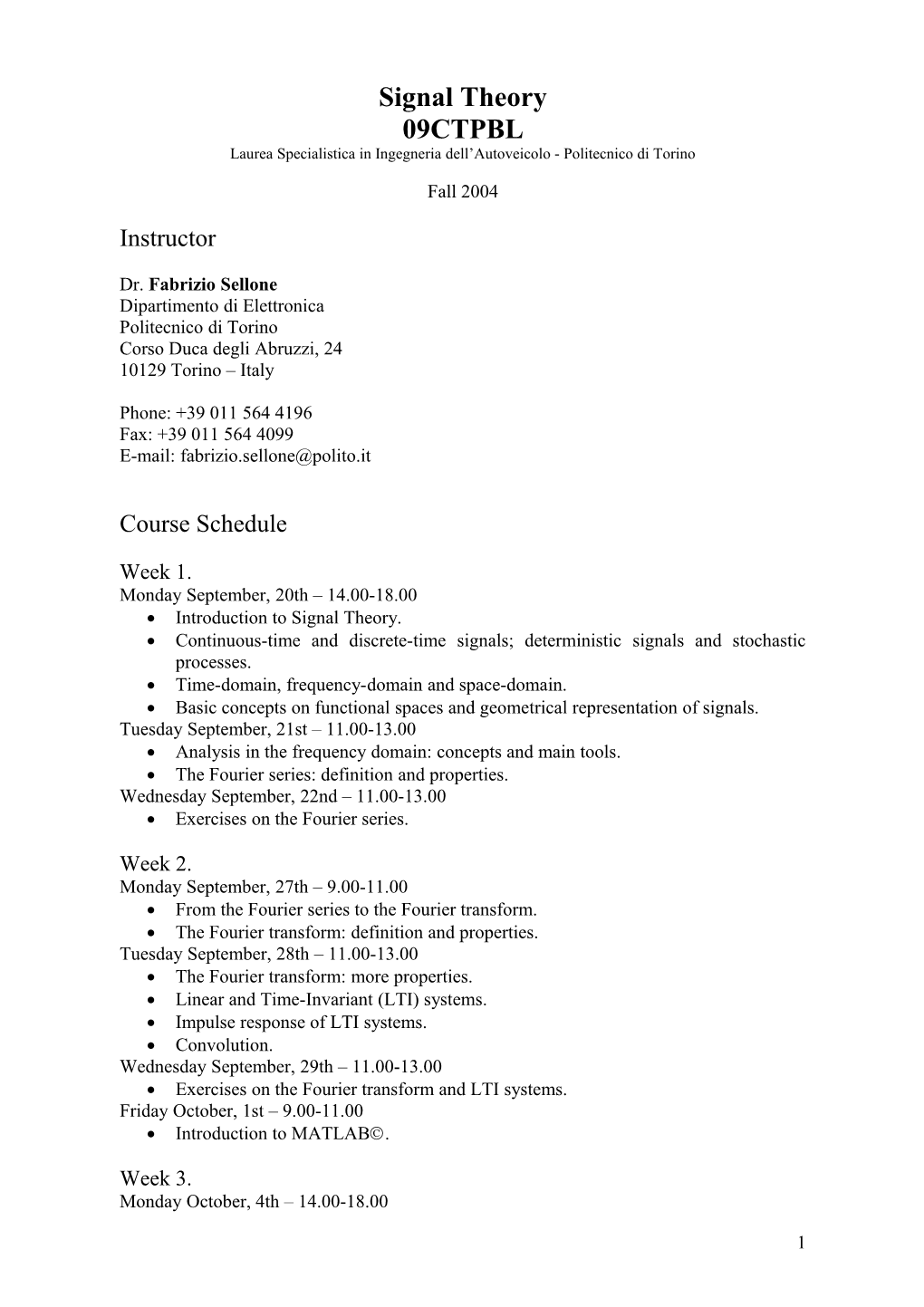 Statistical Signal Analysis