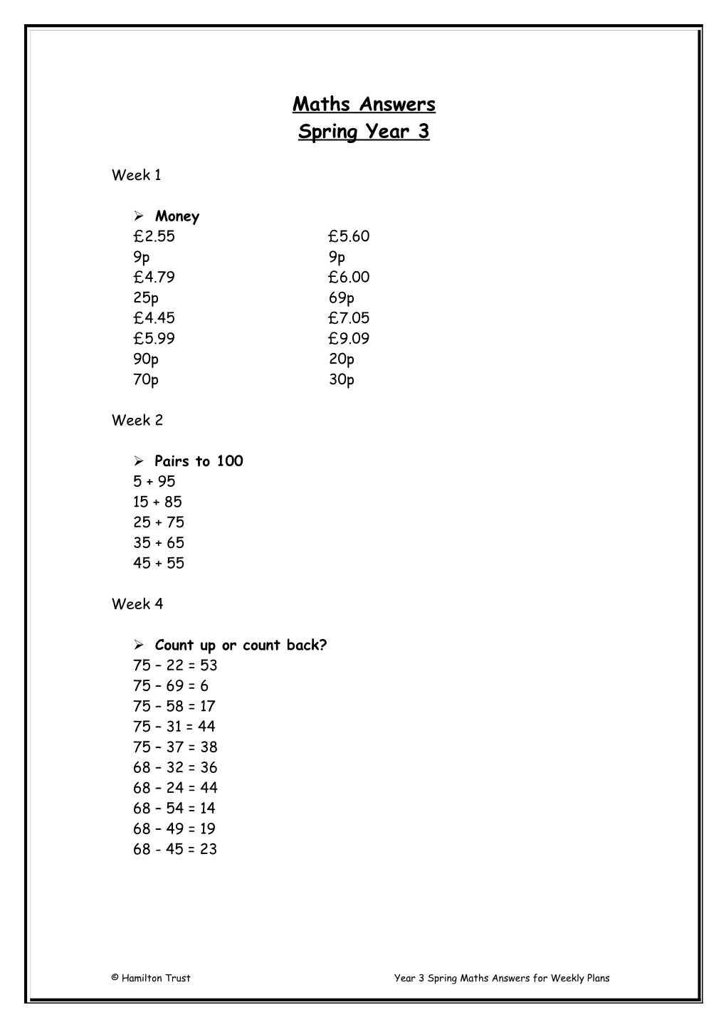 Maths Answers s2