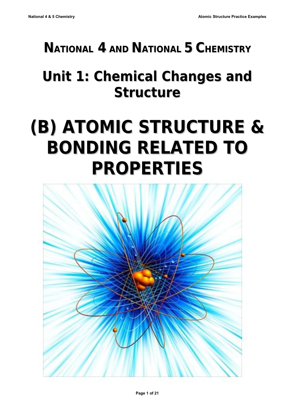 National 4 and National 5 Chemistry