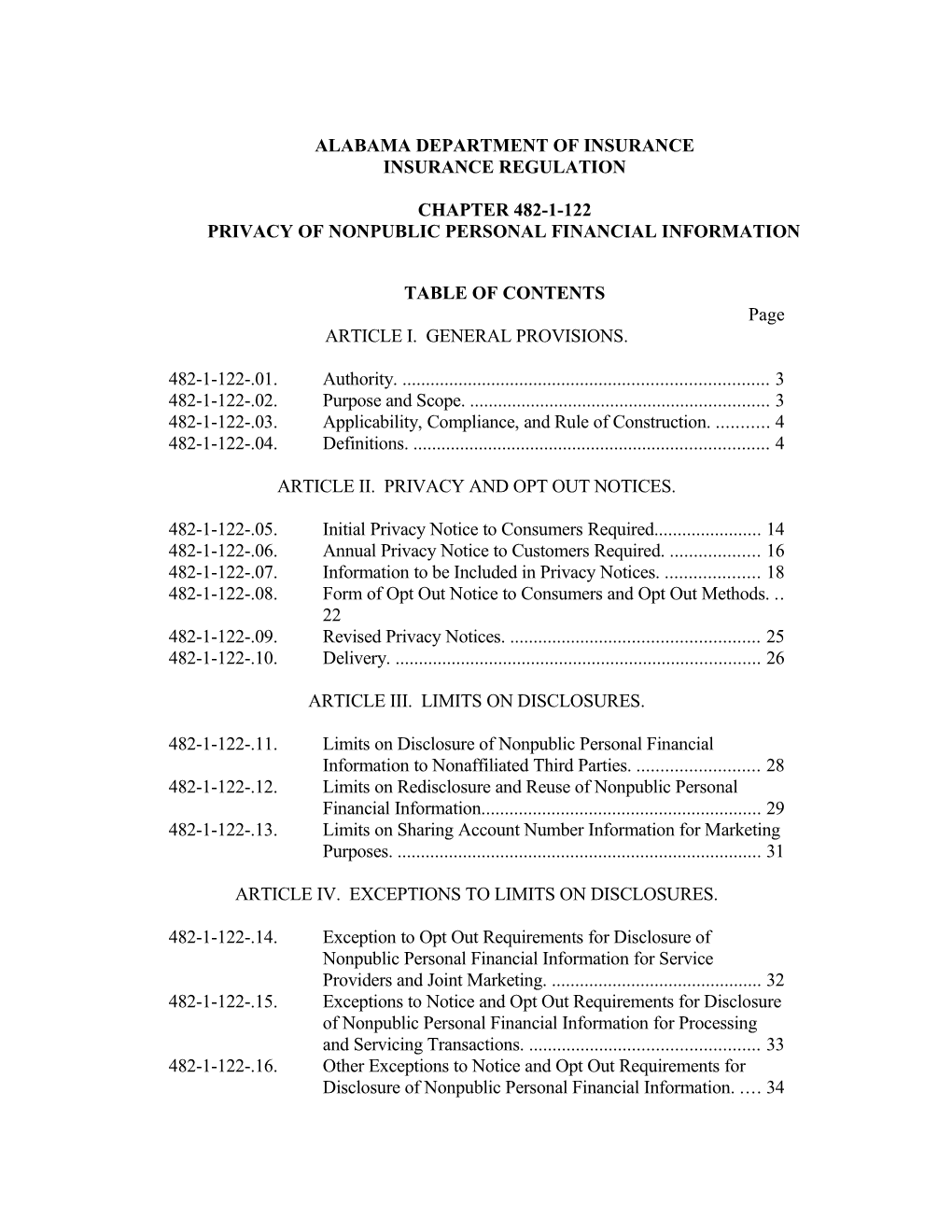 Departmental Regulation No. 110 s1