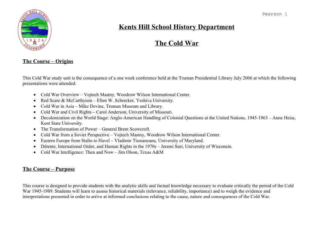 Kents Hill School History Department