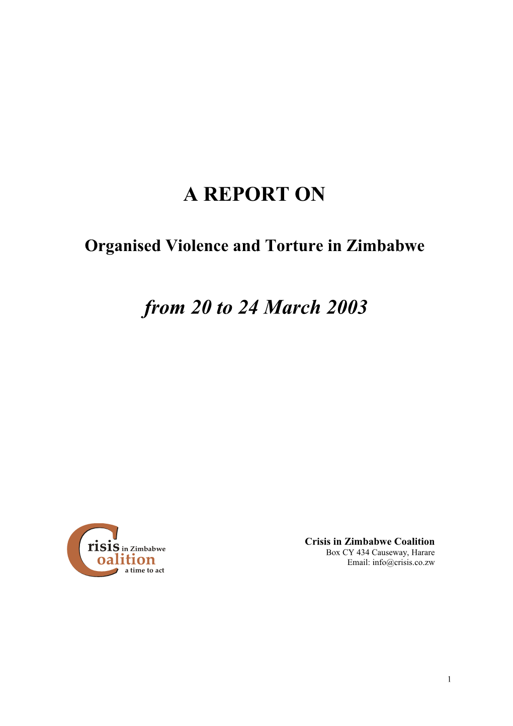 Torture and Violence Report