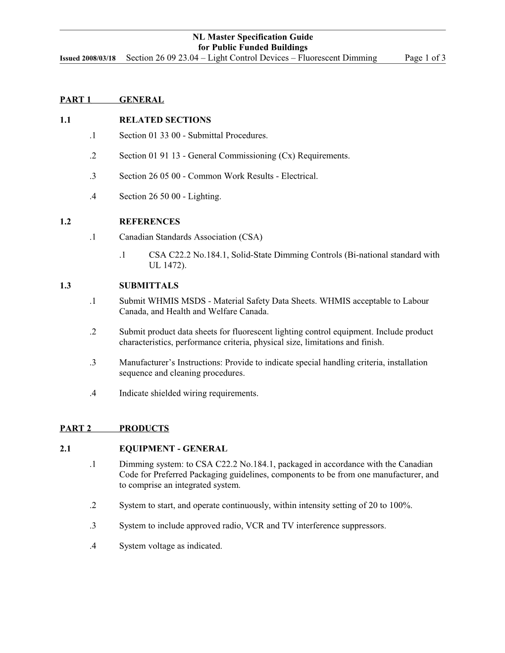 Lighting Control Devices - Fluorescent Dimming