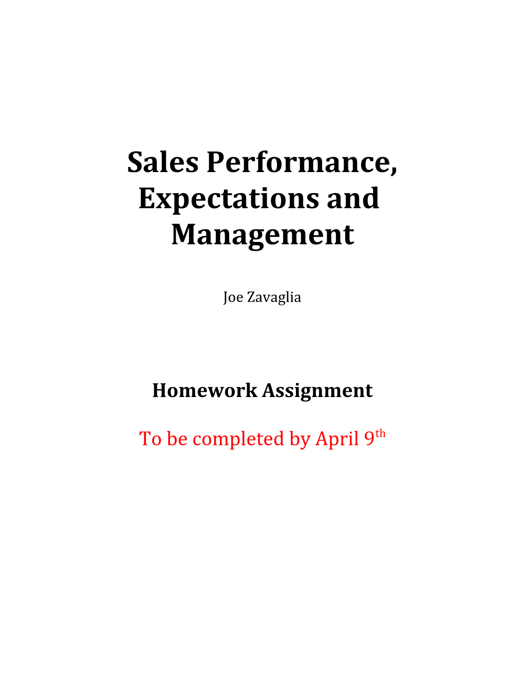 Sales Performance