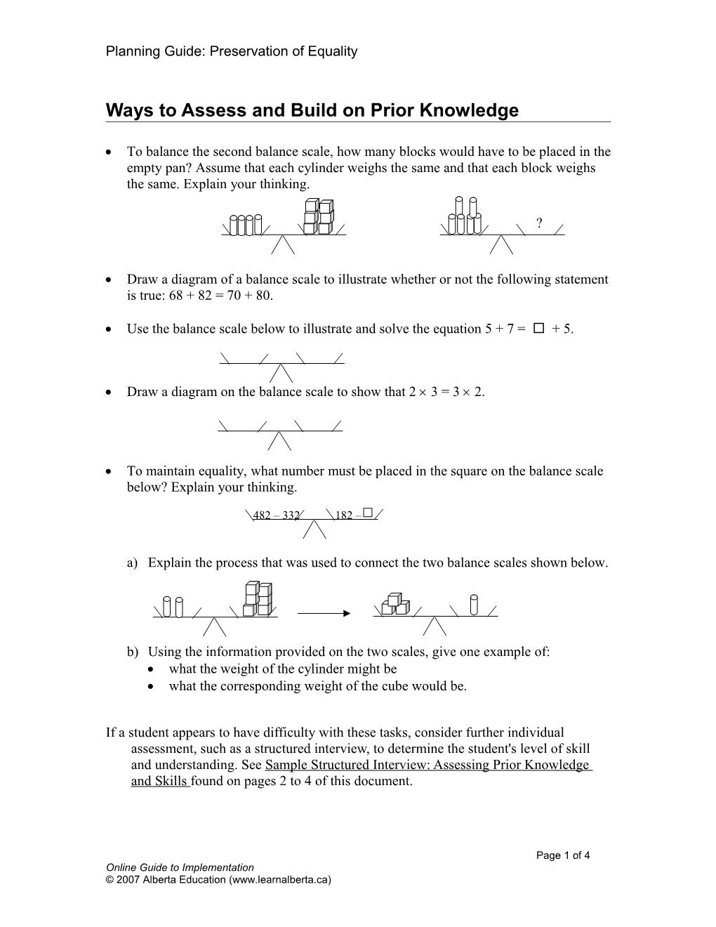 Ways to Assess and Build on Prior Knowledge