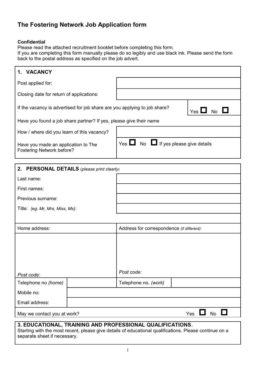 The FOSTERING NETWORK