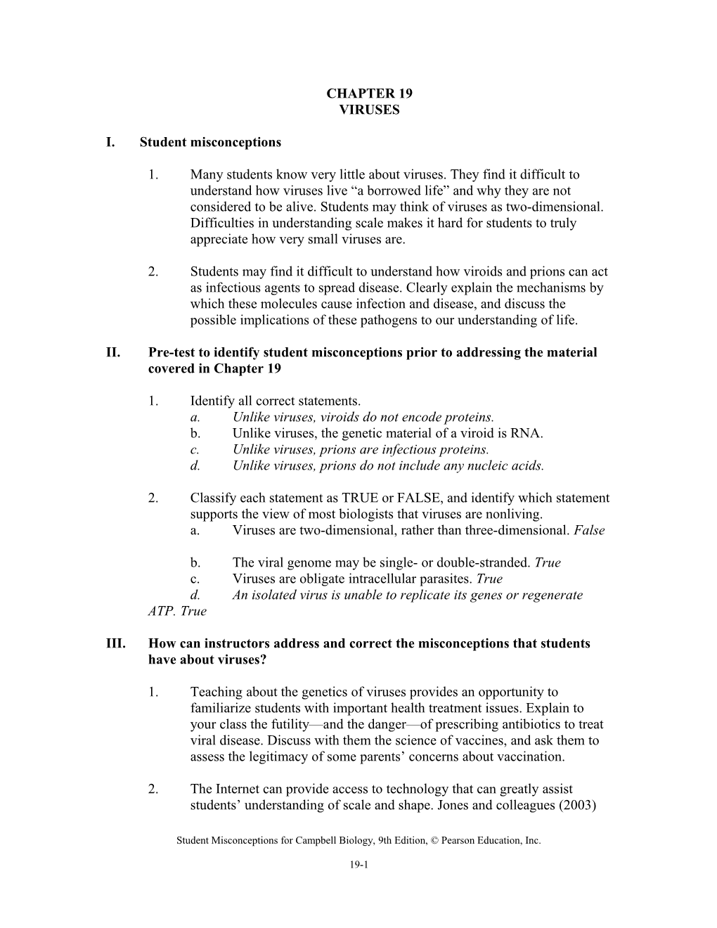 I.Student Misconceptions