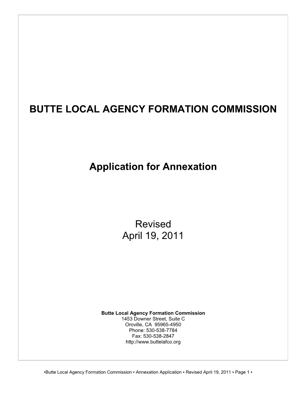 Butte Local Agency Formation Commission