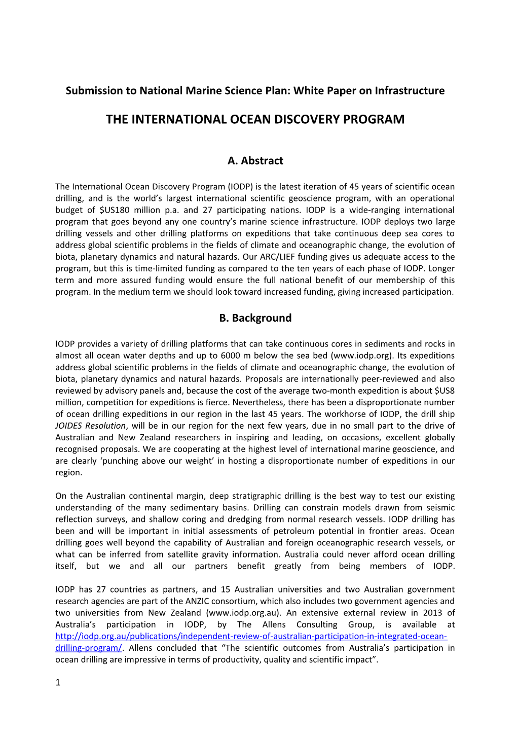 The International Ocean Discovery Program
