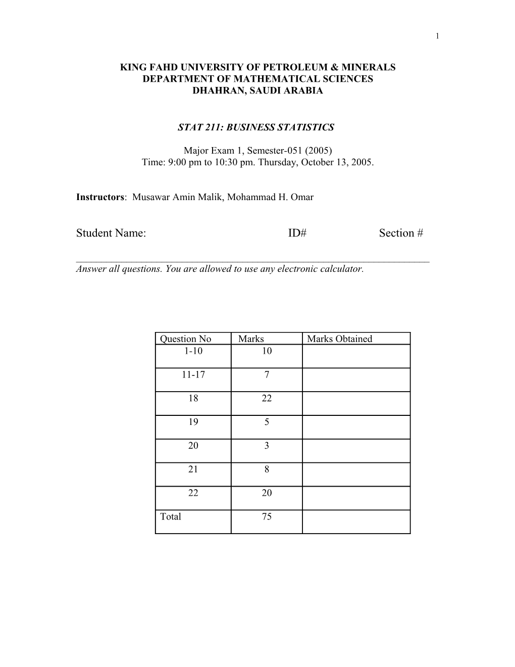 True/False Questions s7