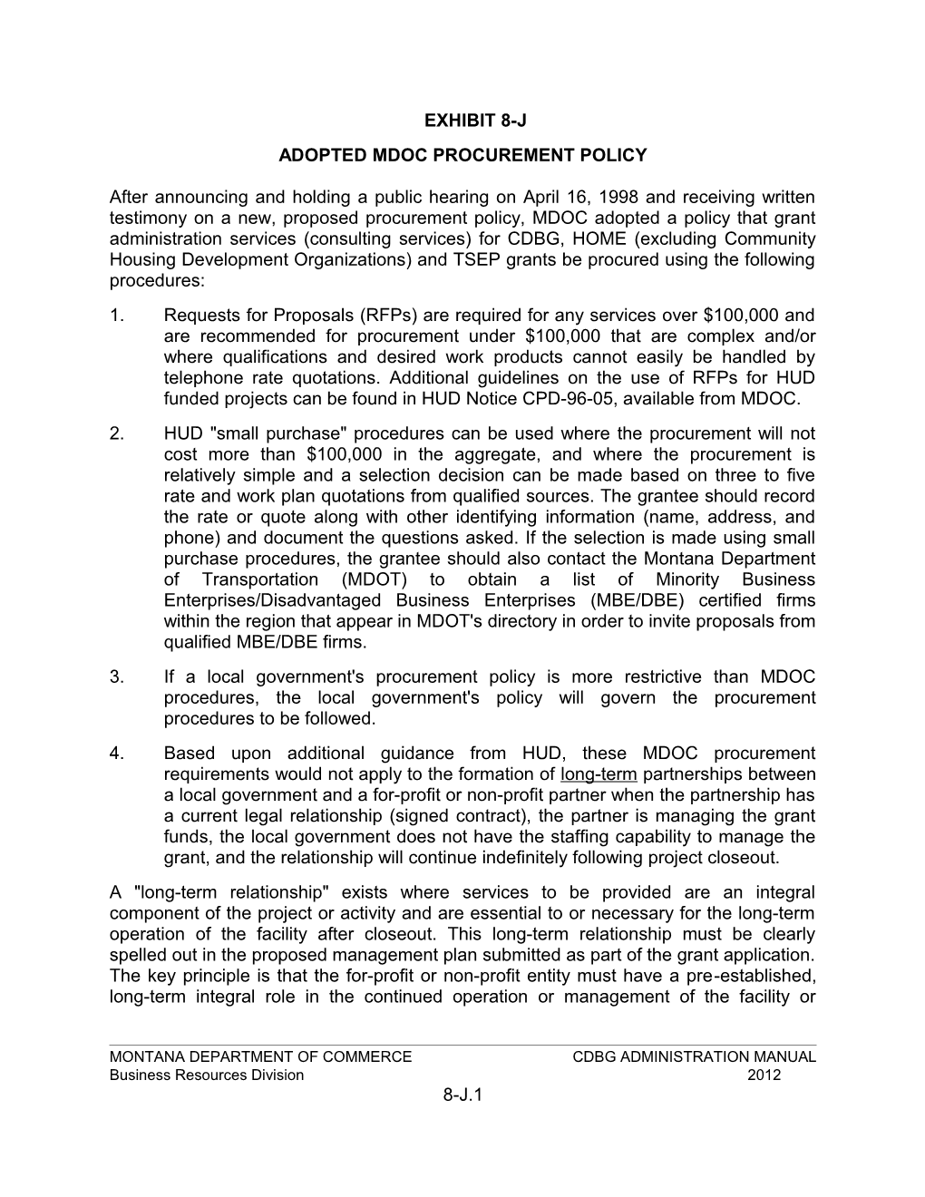 Adopted Mdoc Procurement Policy