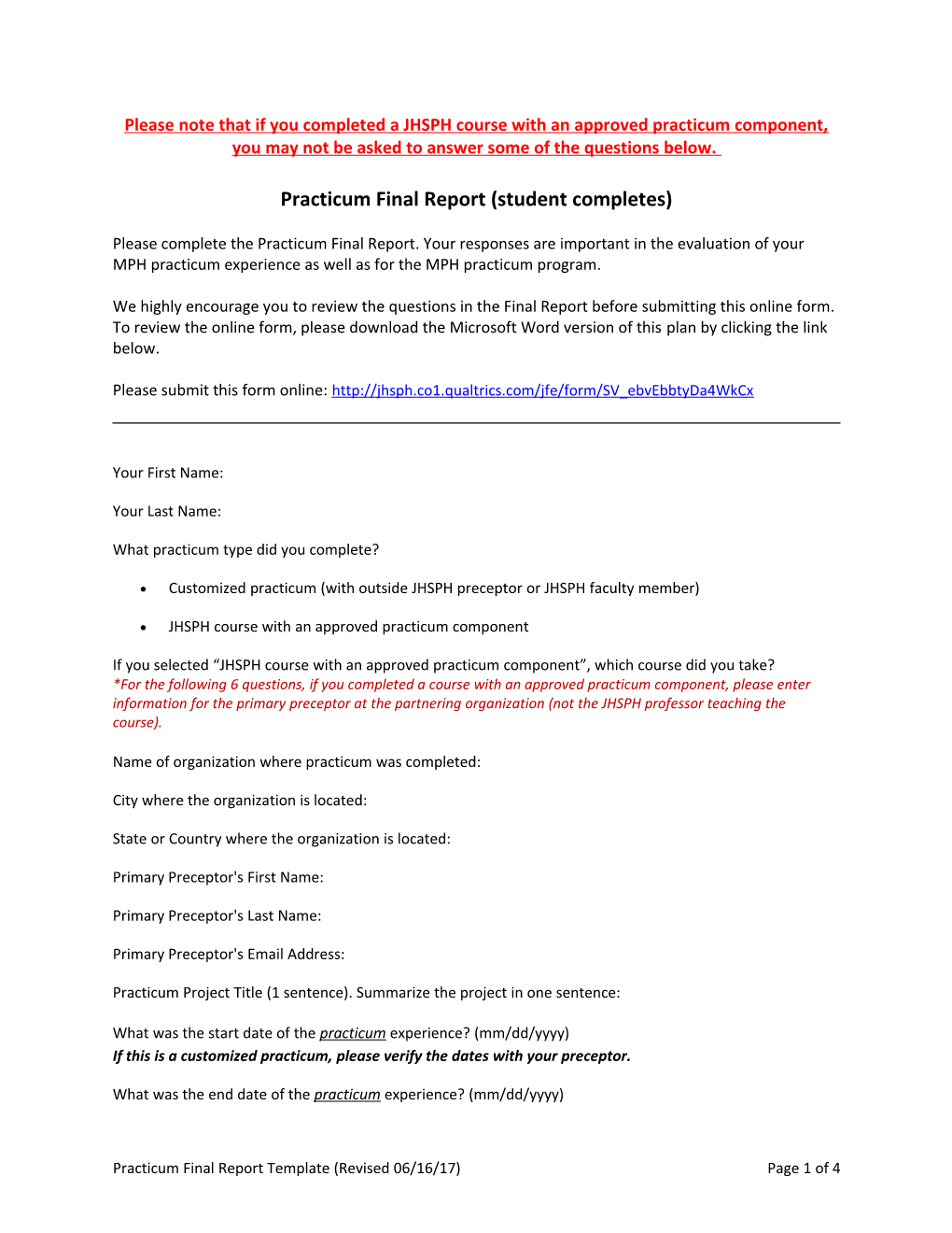 Practicum Final Report (Student Completes)