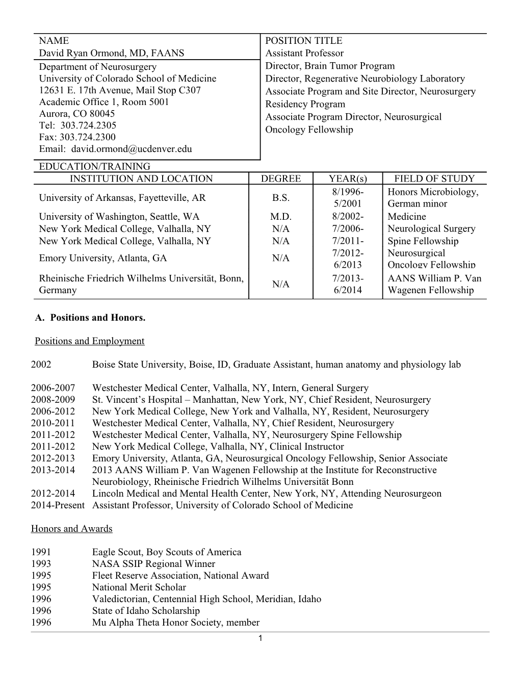 PHS 398 (Rev. 9/04), Biographical Sketch Format Page s11