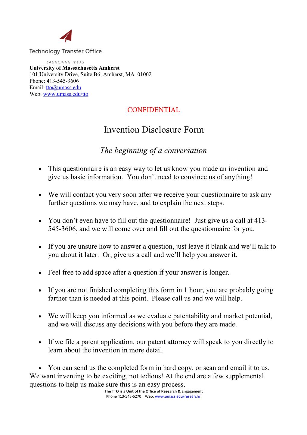 Invention Disclosure Form