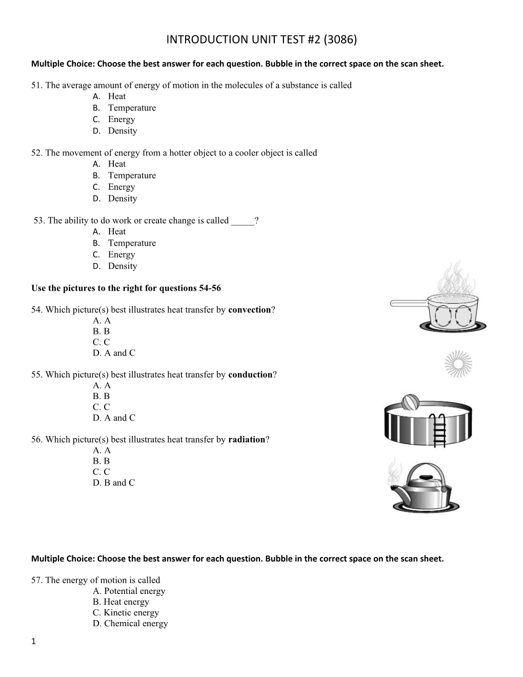 51. the Average Amount of Energy of Motion in the Molecules of a Substance Is Called