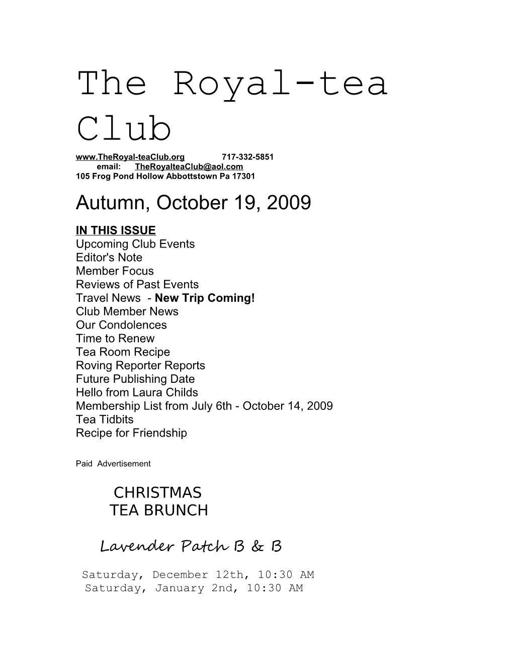 The Royal-Tea Club