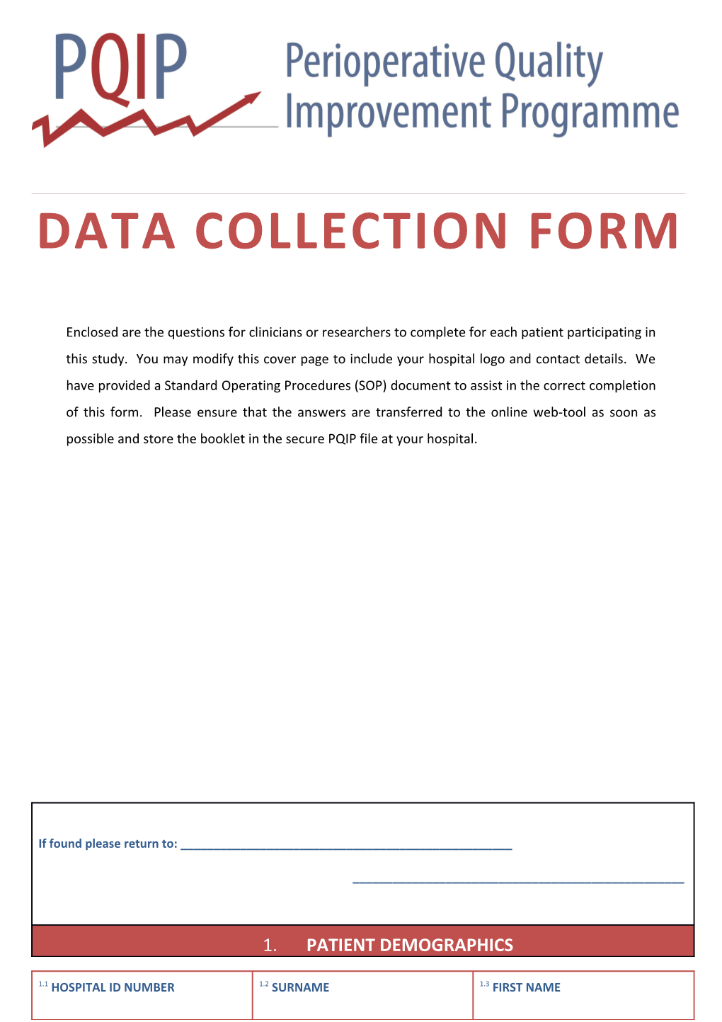 Data COLLECTION FORM s1