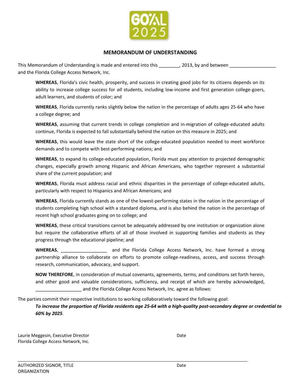 Memorandum of Understanding s22