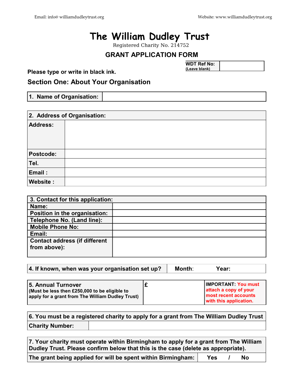 Healthy Lifestyles Grant 2006-07 - Application Form