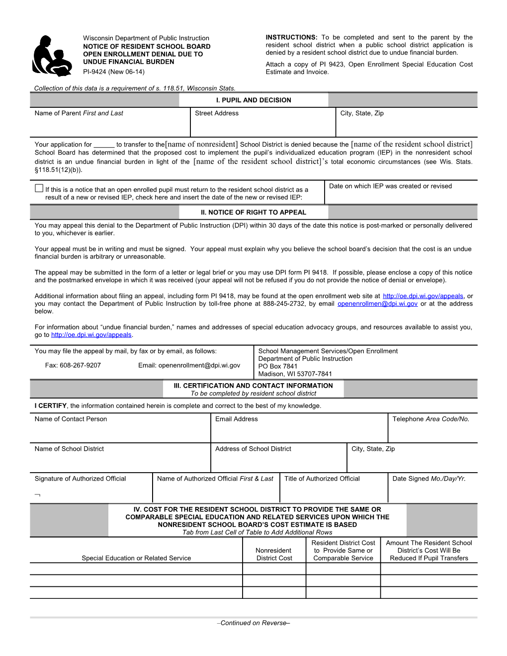 PI-9414 Submission of Record of Decision in Appeal