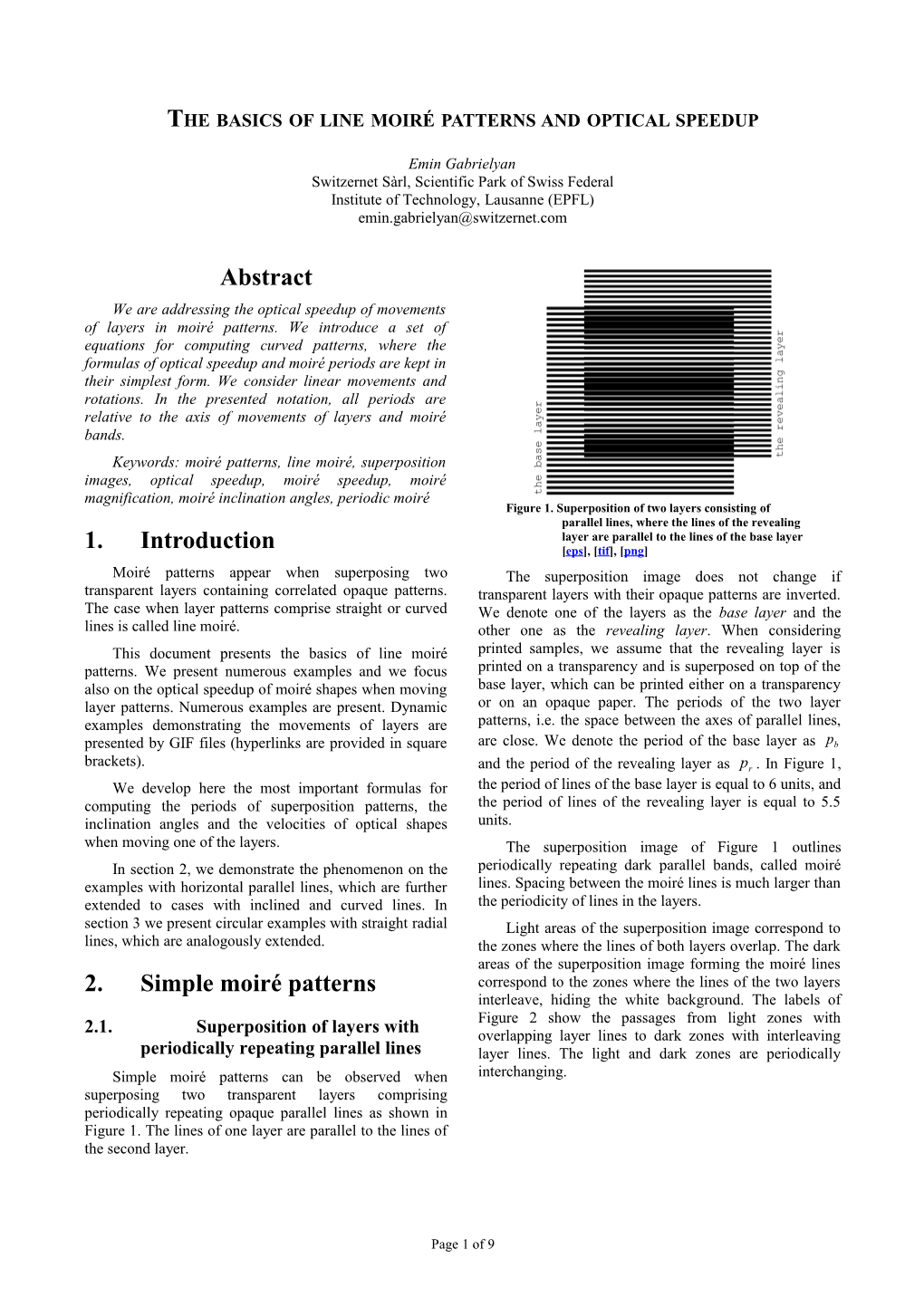 The Basics Ofline Moiré Patterns and Optical Speedup