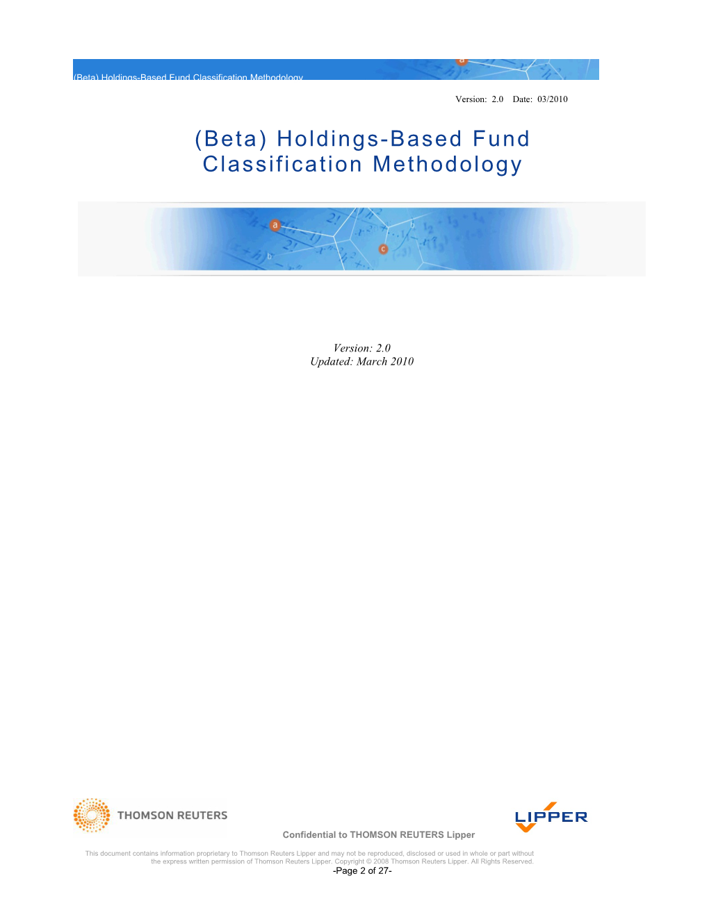 (Beta) Holdings-Based Fund