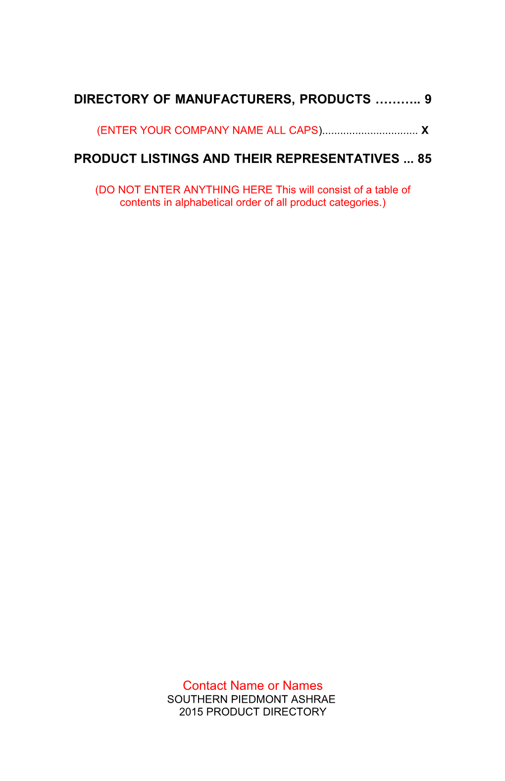 Ashrae Long Island Chapter 2009-2010 Product Directory