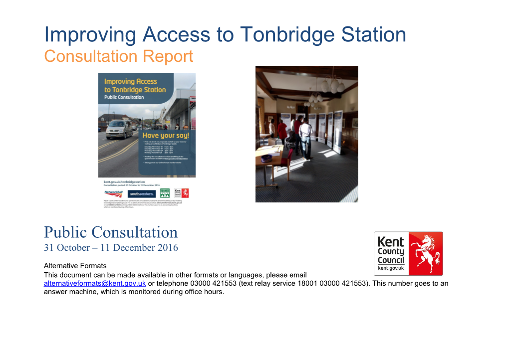 Improving Access to Tonbridge Station