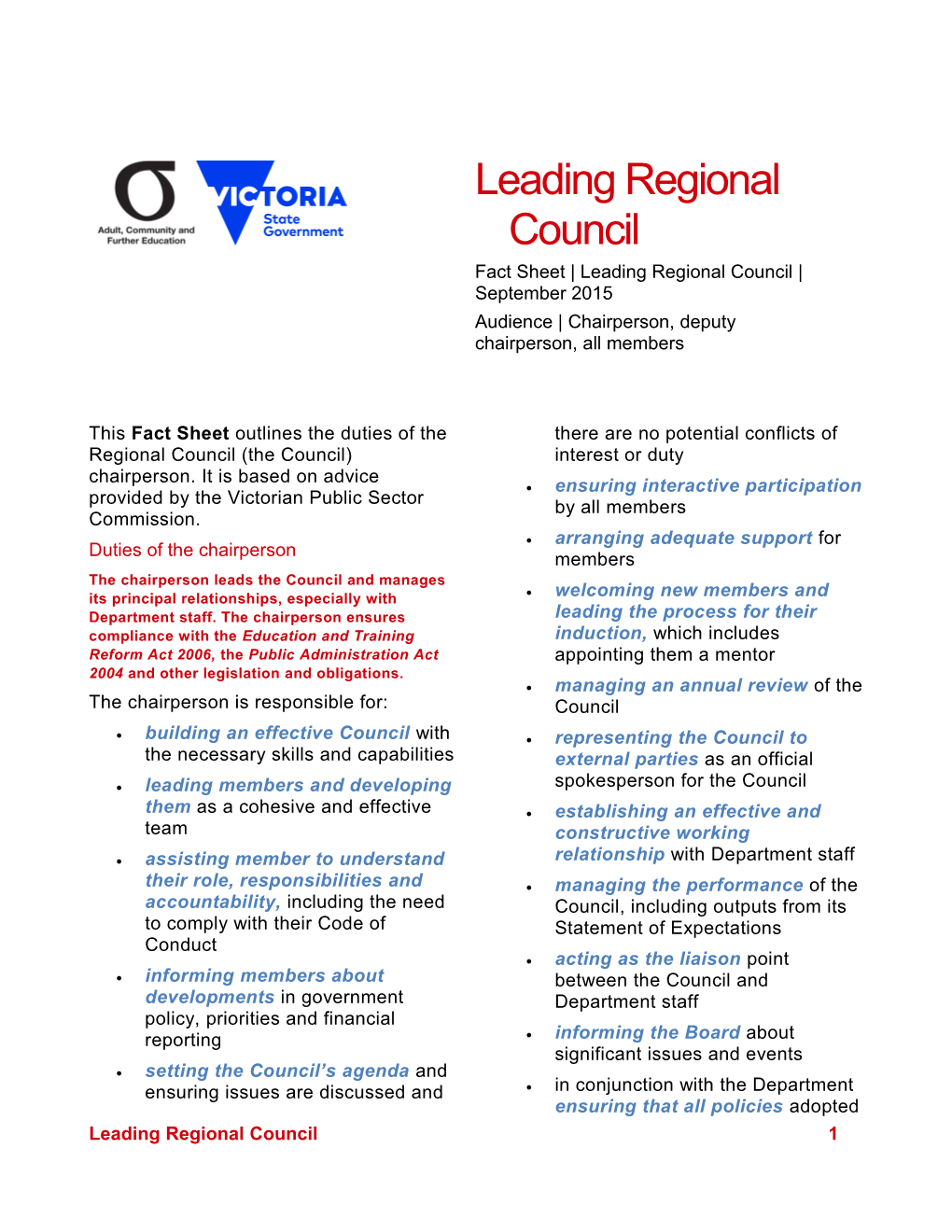 Leadingregional Council